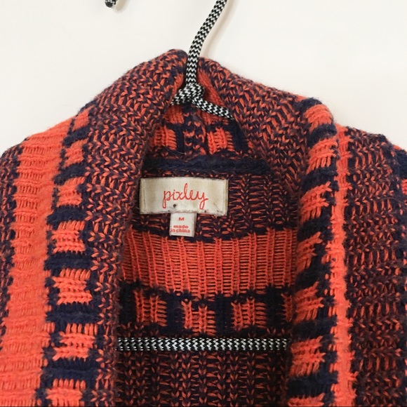 Pixley Willow Open Front Drape Bohemian Cozy Blend Cardigan Blue Size Medium - Picture 2 of 7